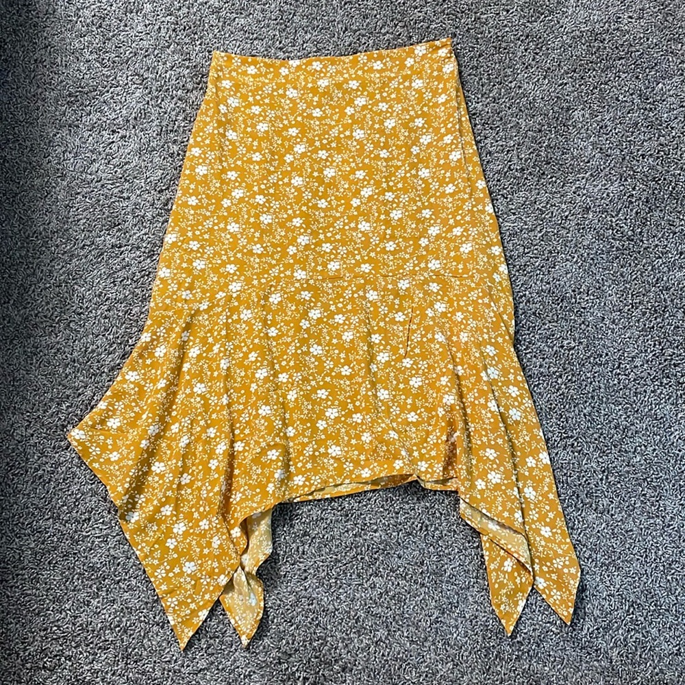 Yellow Floral Skirt